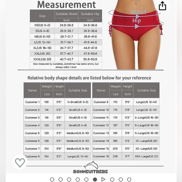 Bonneuitbebe Red Ruched Bikini Bottom Size M NWT - Picture 7 of 9